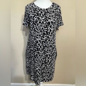 Ellen Tracy Women’s T Shirt Dress With Pockets Size M Pima Cotton Blend